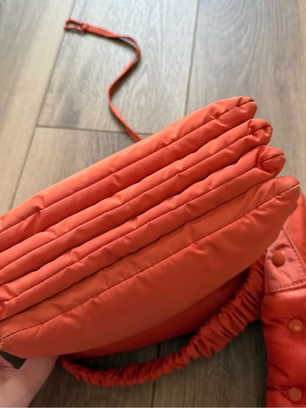 Dagne Dover Quilted Crossbody Bag - Coral Orange - Picture 5 of 5